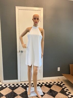 NWT Alice and Olivia Halter White Mini Dress Size S